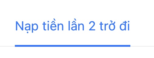 Bước 4: Nạp tiền lần 2 trở đi